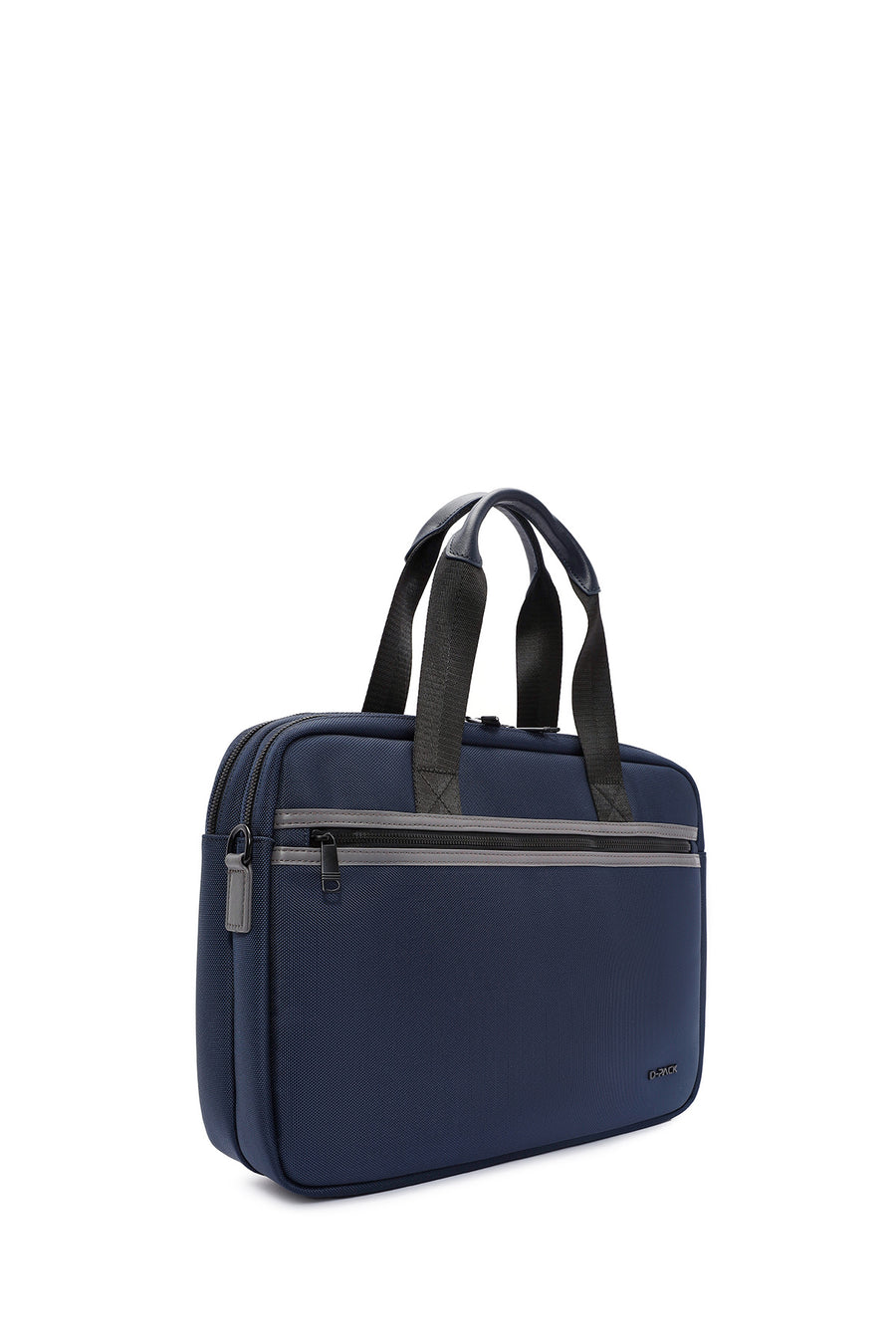 D-Pack Men's Navy Blue Long Strap Fabric Briefcase