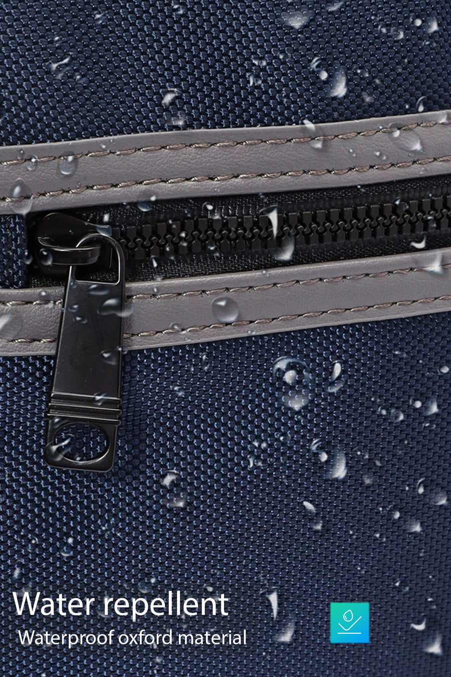 D-Pack Men's Navy Blue Long Strap Fabric Briefcase