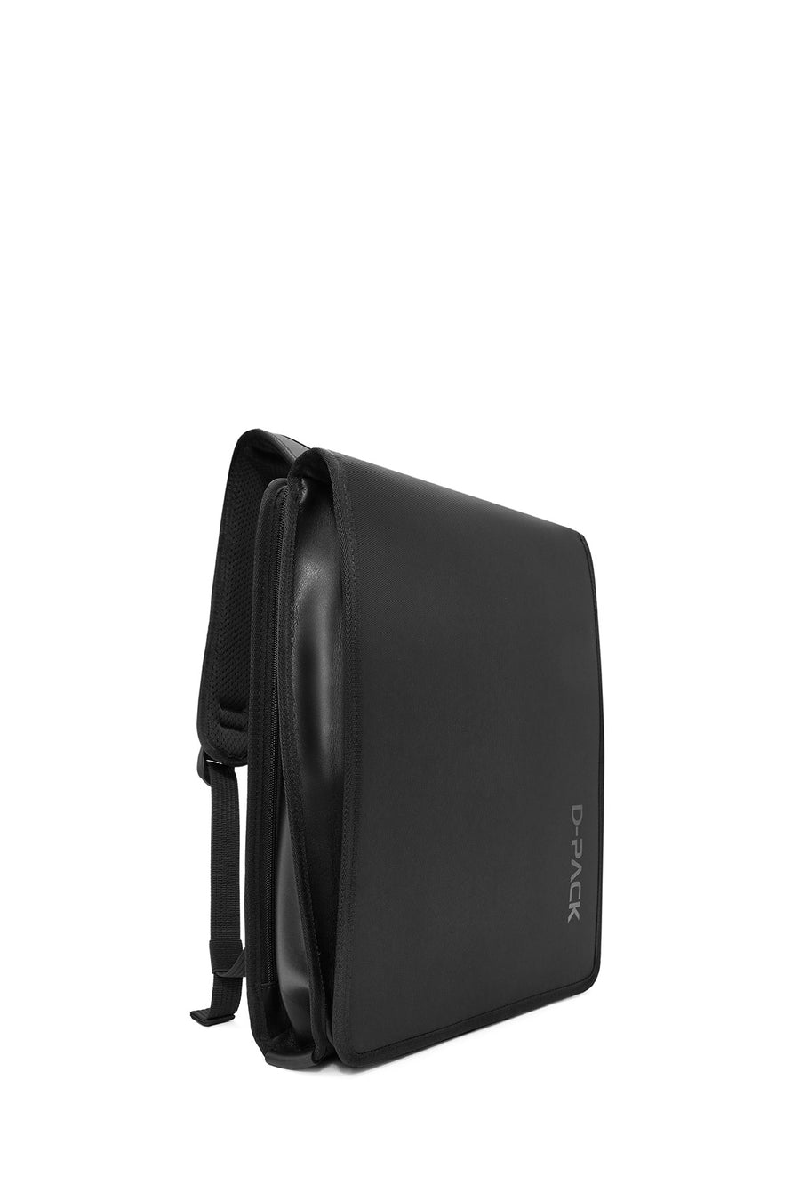 D-Pack Unisex Black Fabric Backpack