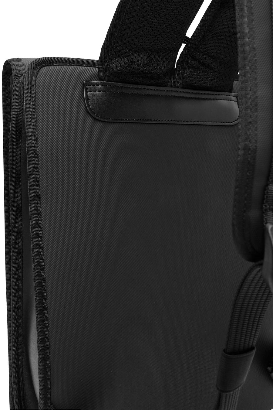 D-Pack Unisex Black Fabric Backpack