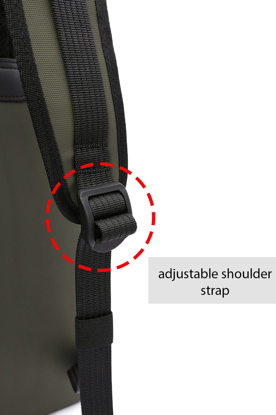 D-Pack Unisex Green Fabric Backpack