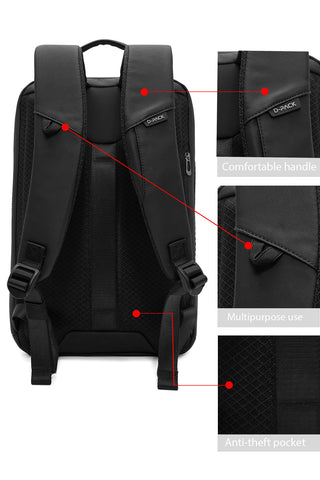 D-Pack Unisex Siyah Kumaş Sırt Çantası