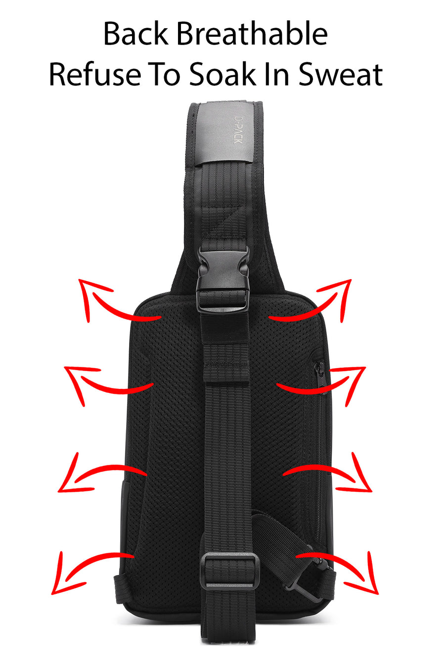 D-Pack Men's Black Tech Backpack