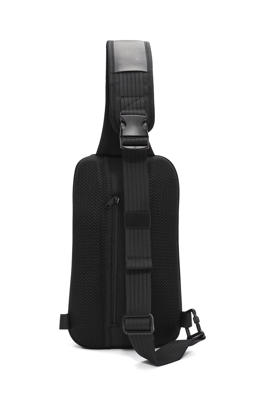 D-Pack Men's Black Fabric Crossbody Bag