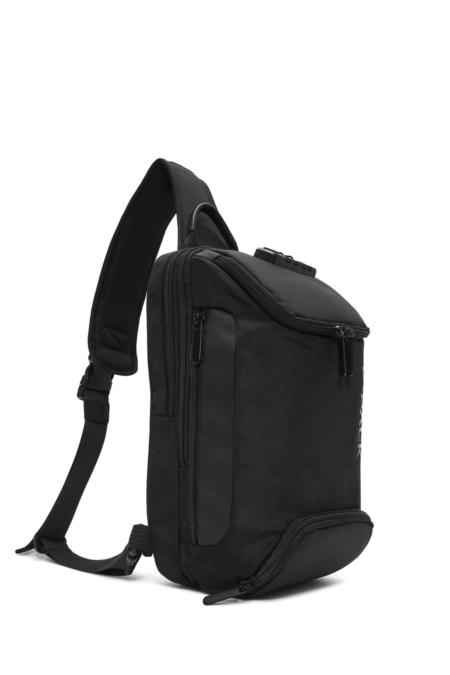 D-Pack Men's Black Fabric Crossbody Bag