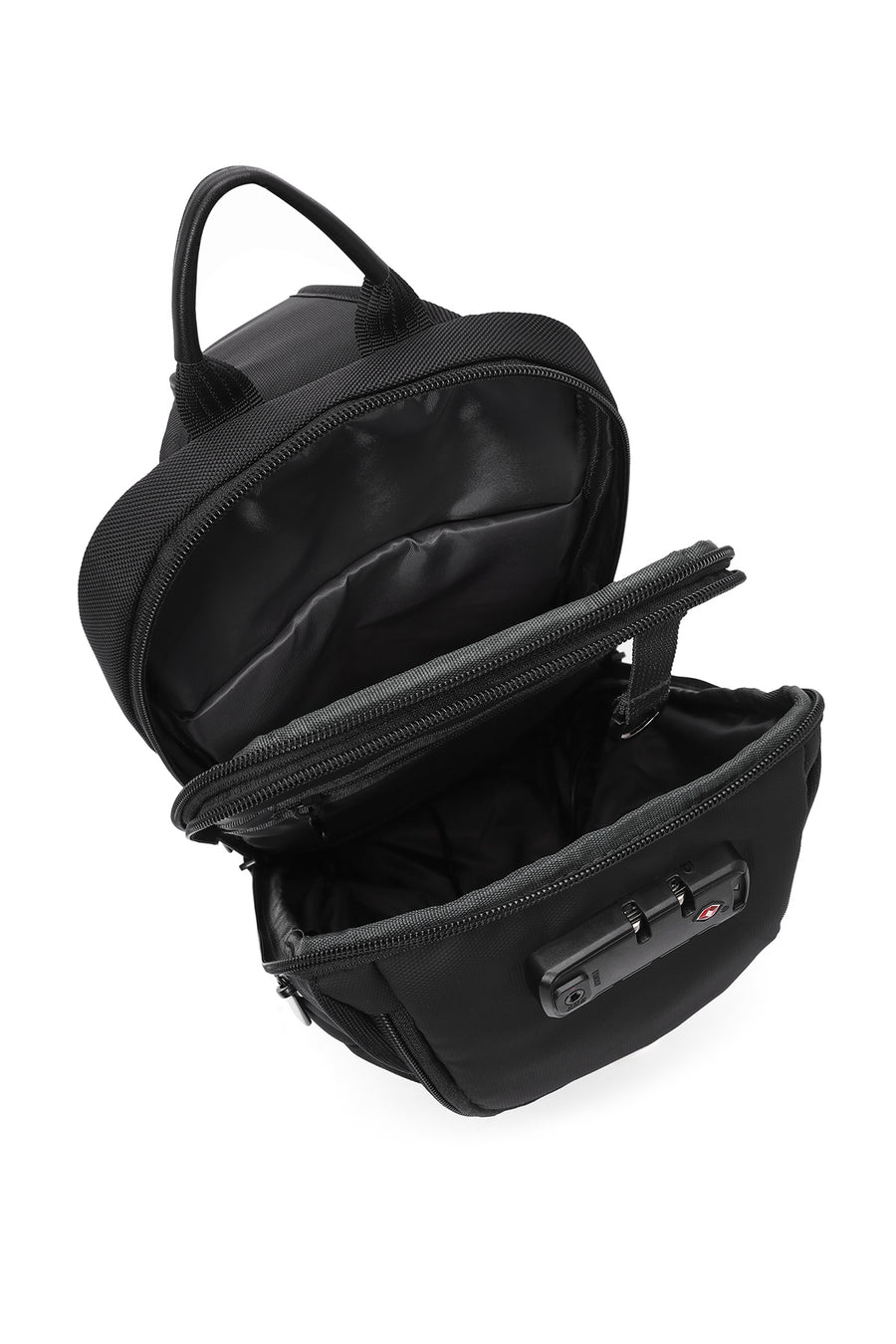 D-Pack Men's Black Fabric Crossbody Bag