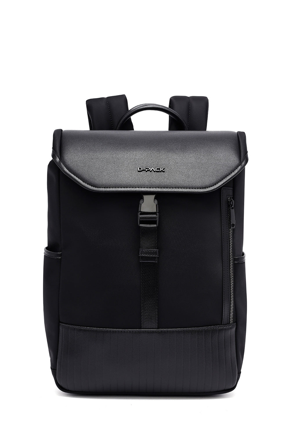 D-Pack Unisex Siyah Deri Sırt Çantası
