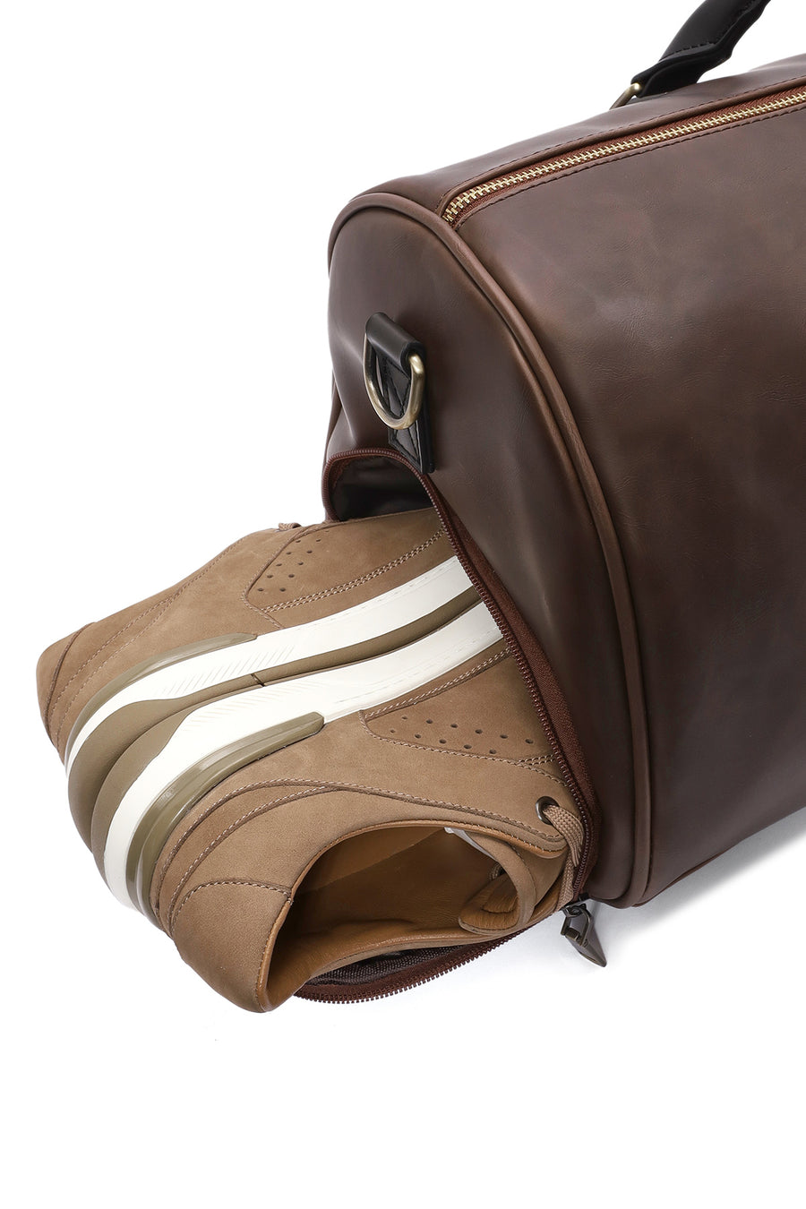 Men's Brown Long Strap Travel Bag
