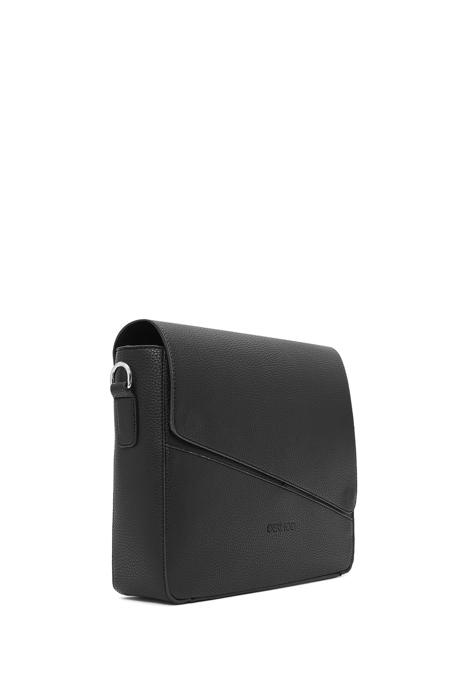 Men's Black Long Strap Messenger Bag