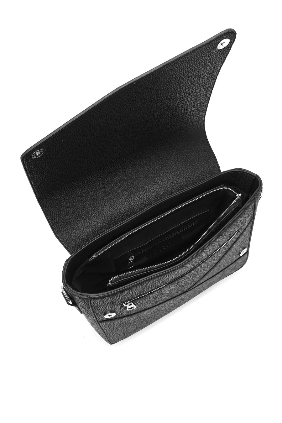 Men's Black Long Strap Messenger Bag