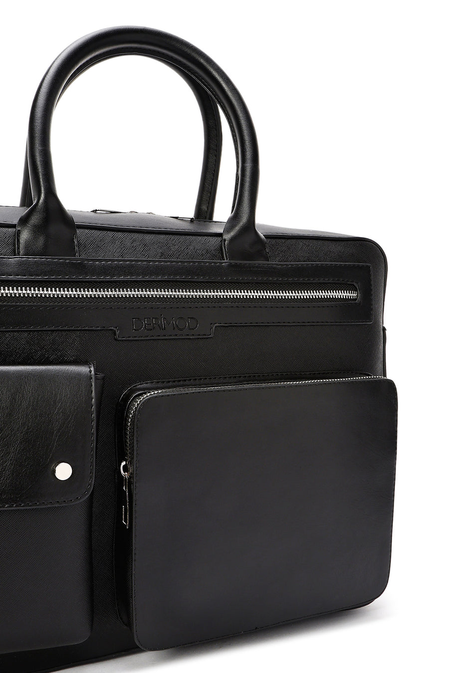 Men's Black Long Strap Briefcase