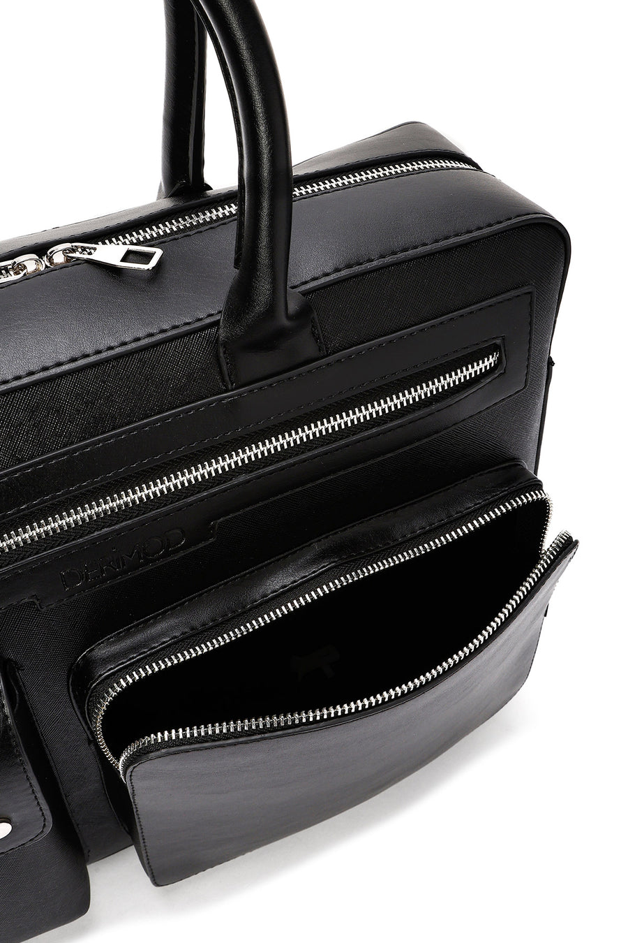 Men's Black Long Strap Briefcase