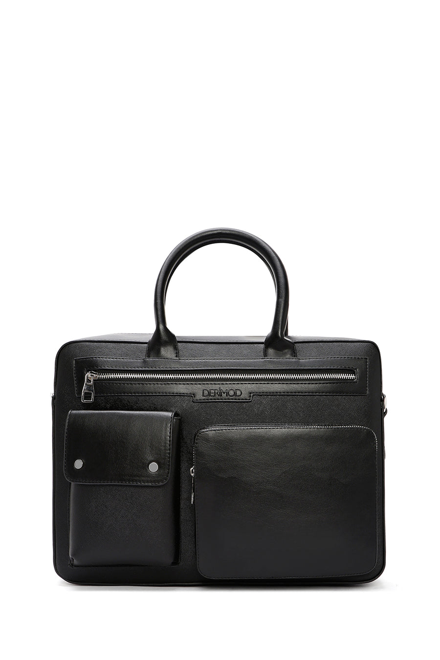 Men's Black Long Strap Briefcase
