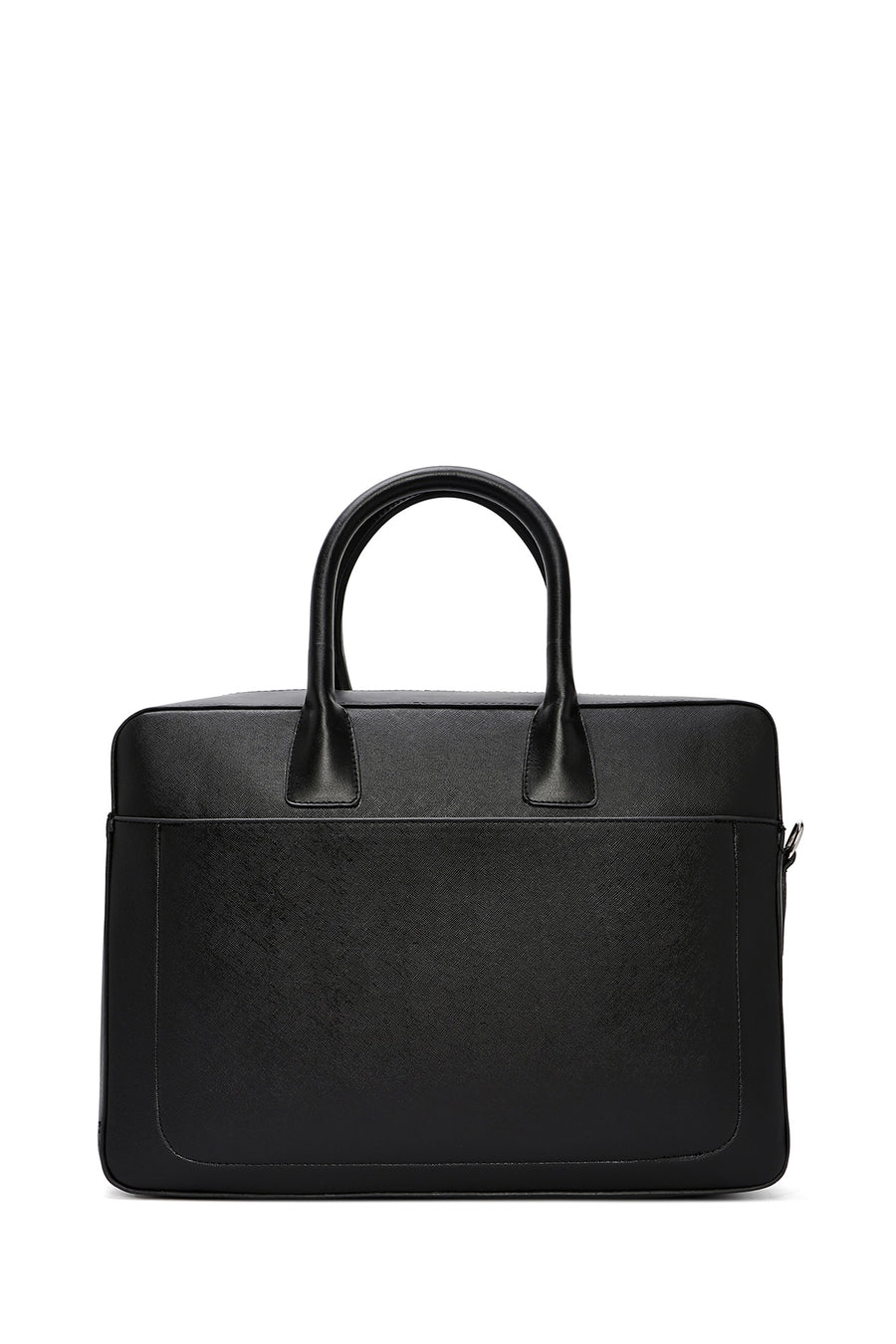 Men's Black Long Strap Briefcase