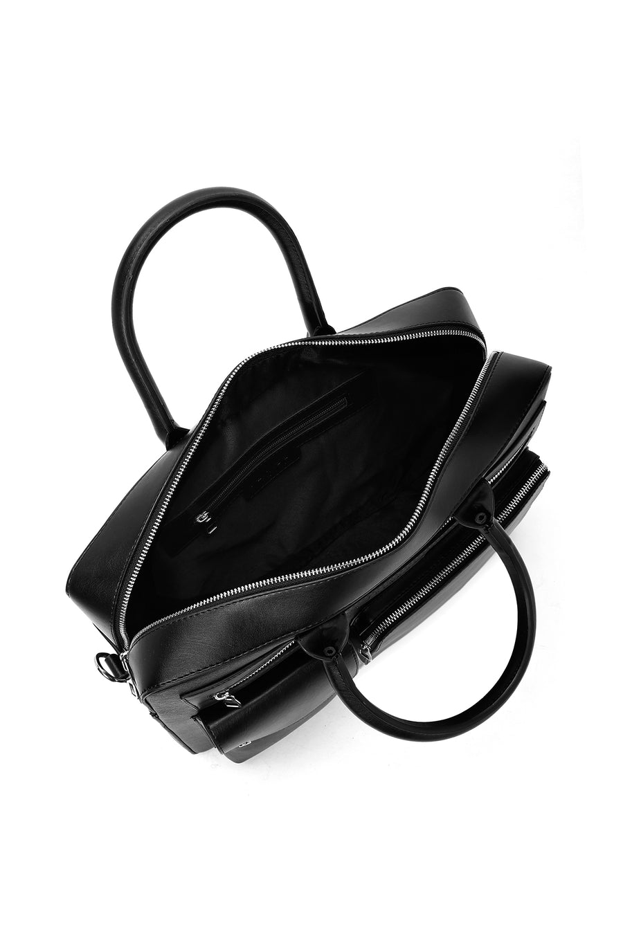 Men's Black Long Strap Briefcase