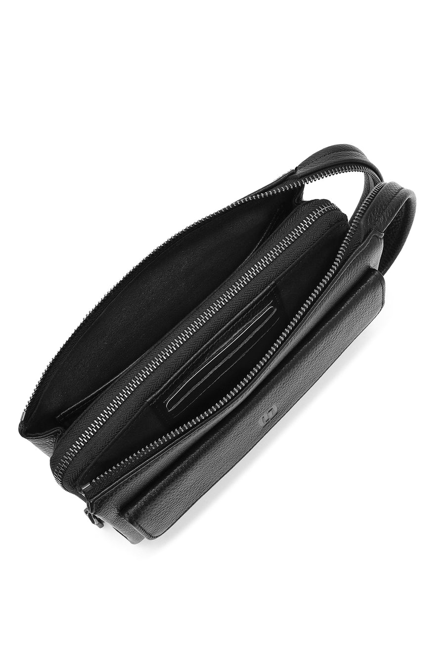 Men's Black Leather Handbag