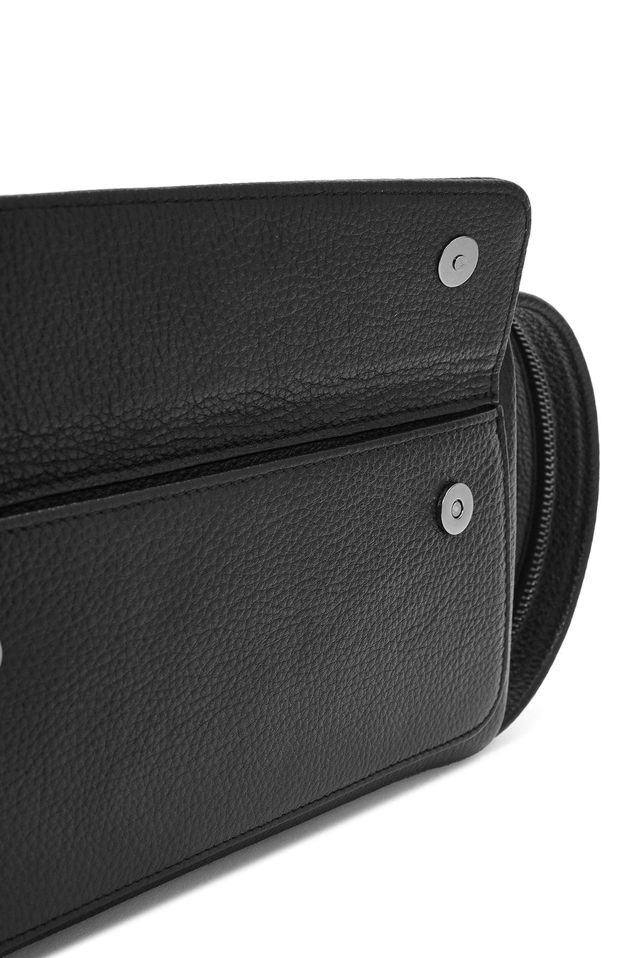 Men's Black Leather Handbag