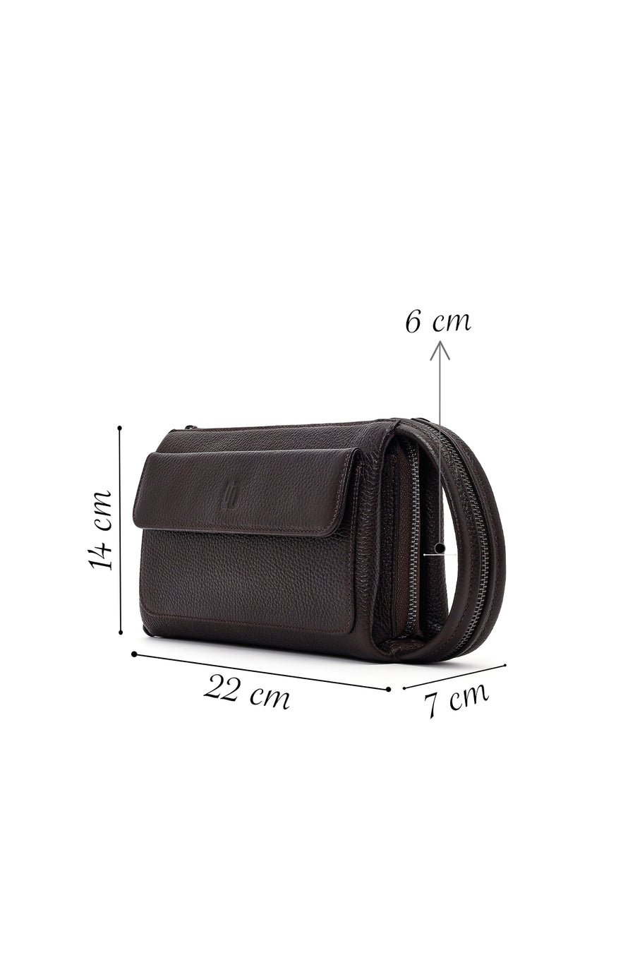 Men's Brown Leather Handbag