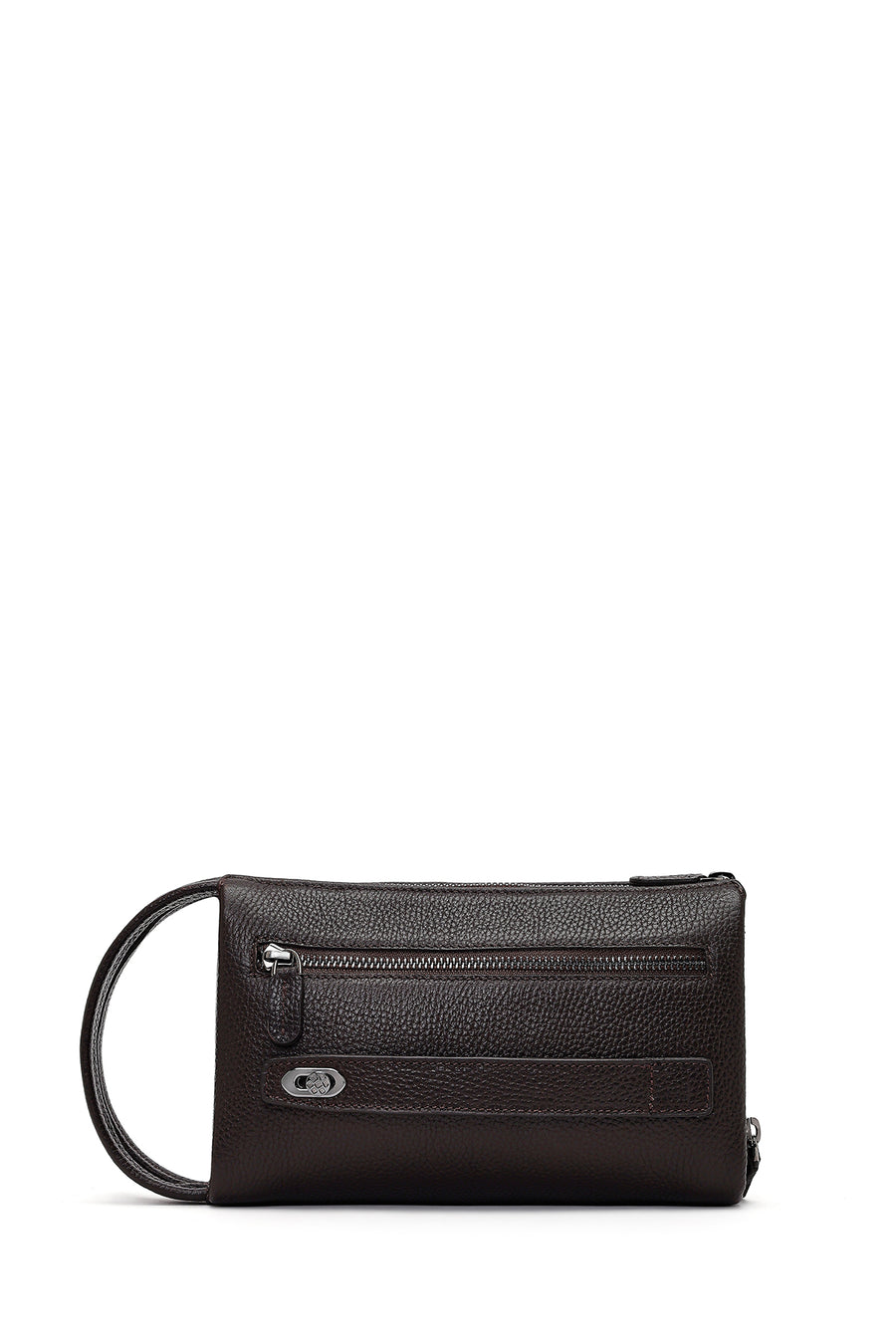 Men's Brown Leather Handbag