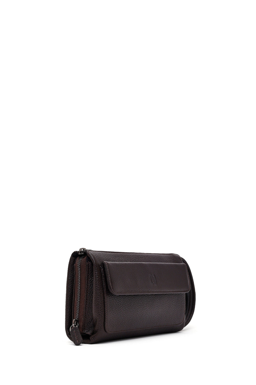 Men's Brown Leather Handbag