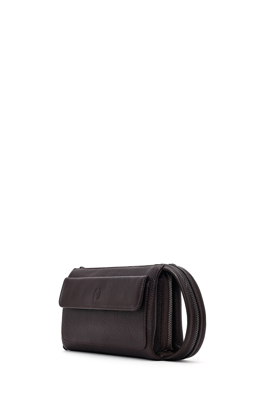 Men's Brown Leather Handbag