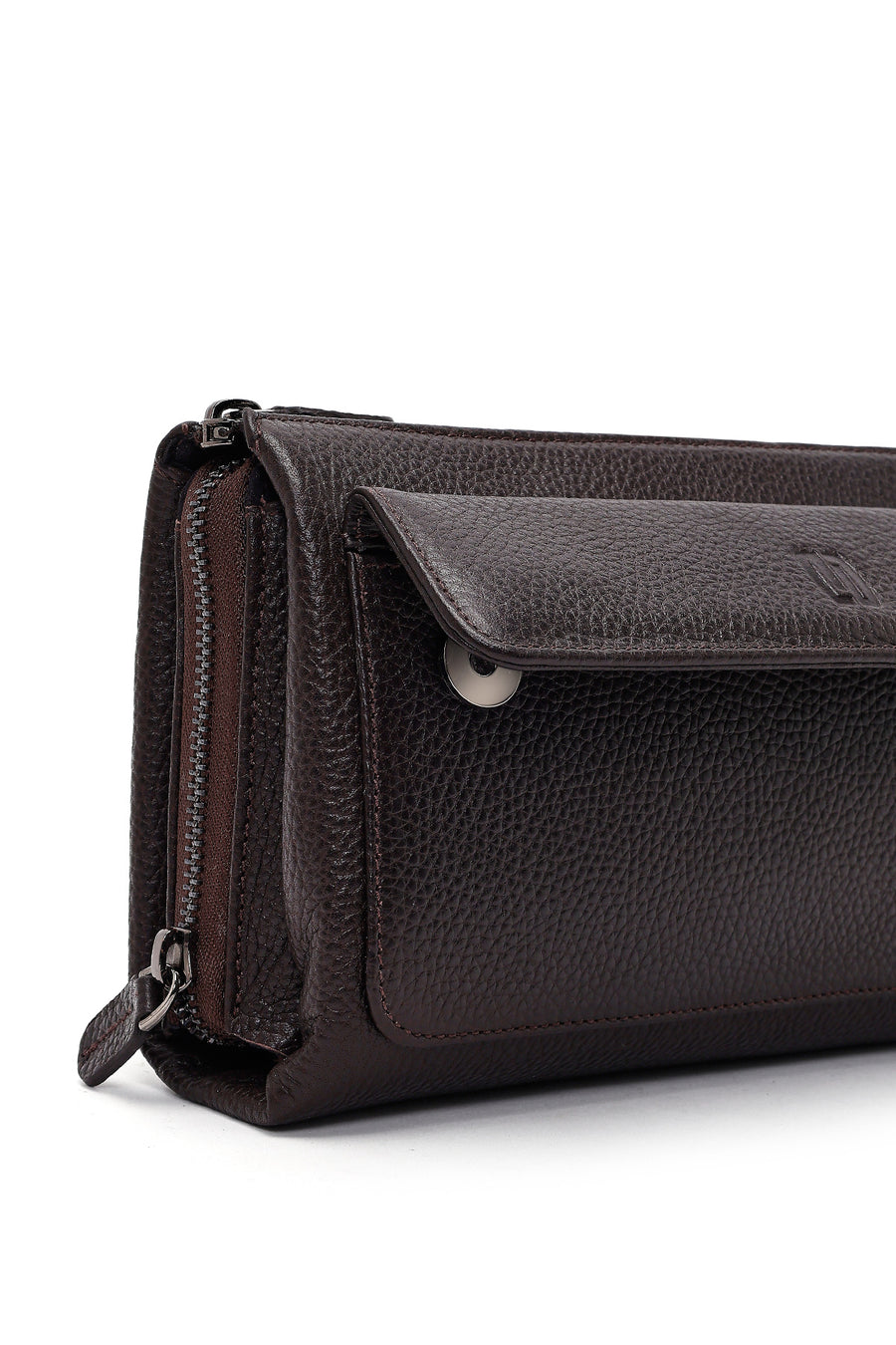 Men's Brown Leather Handbag