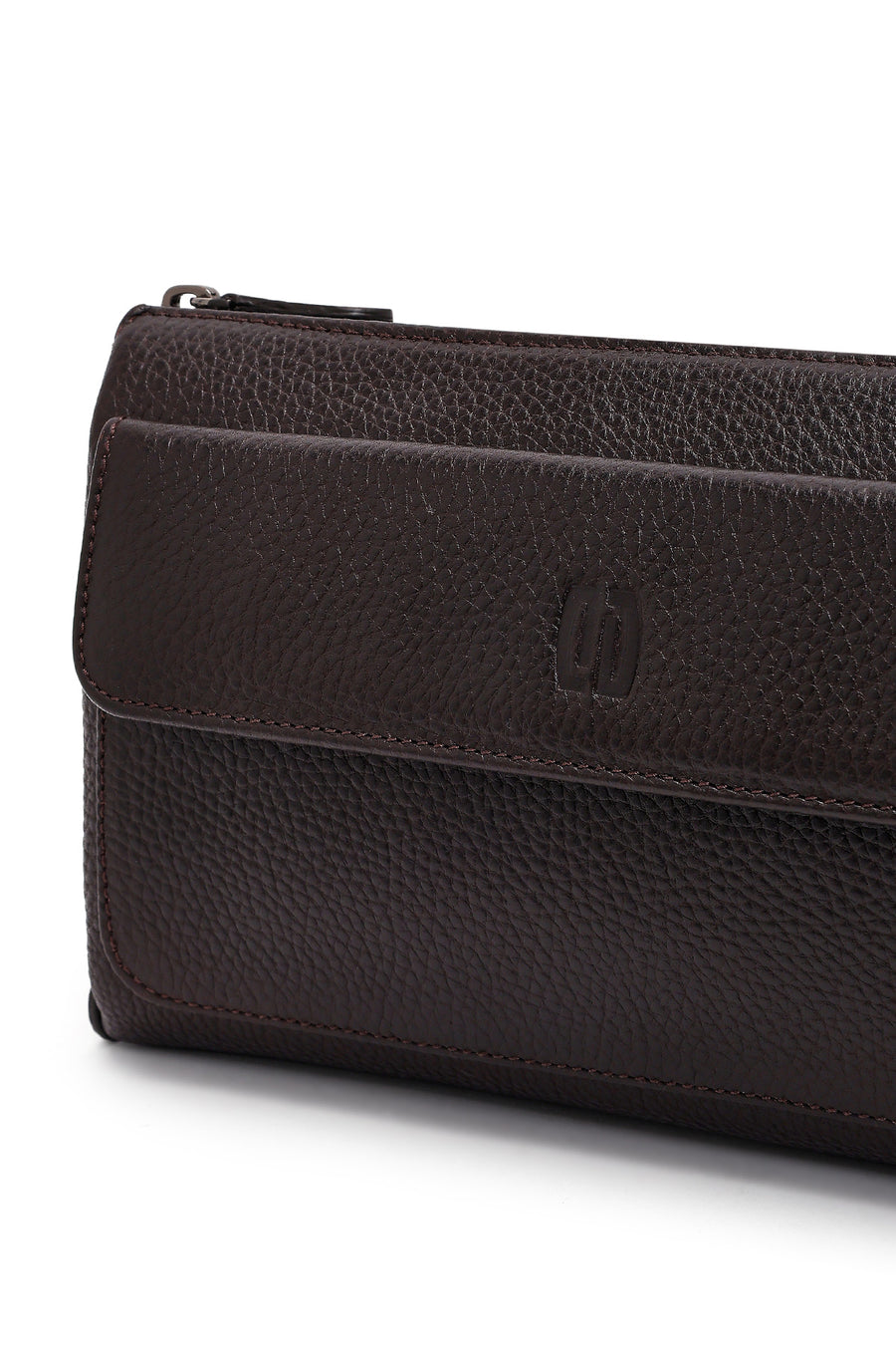 Men's Brown Leather Handbag