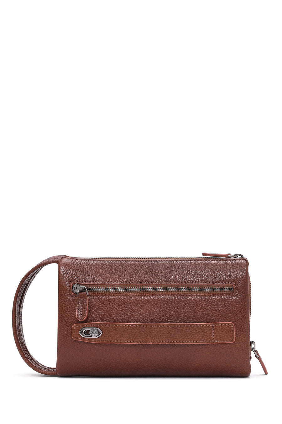 Men's Tan Leather Handbag