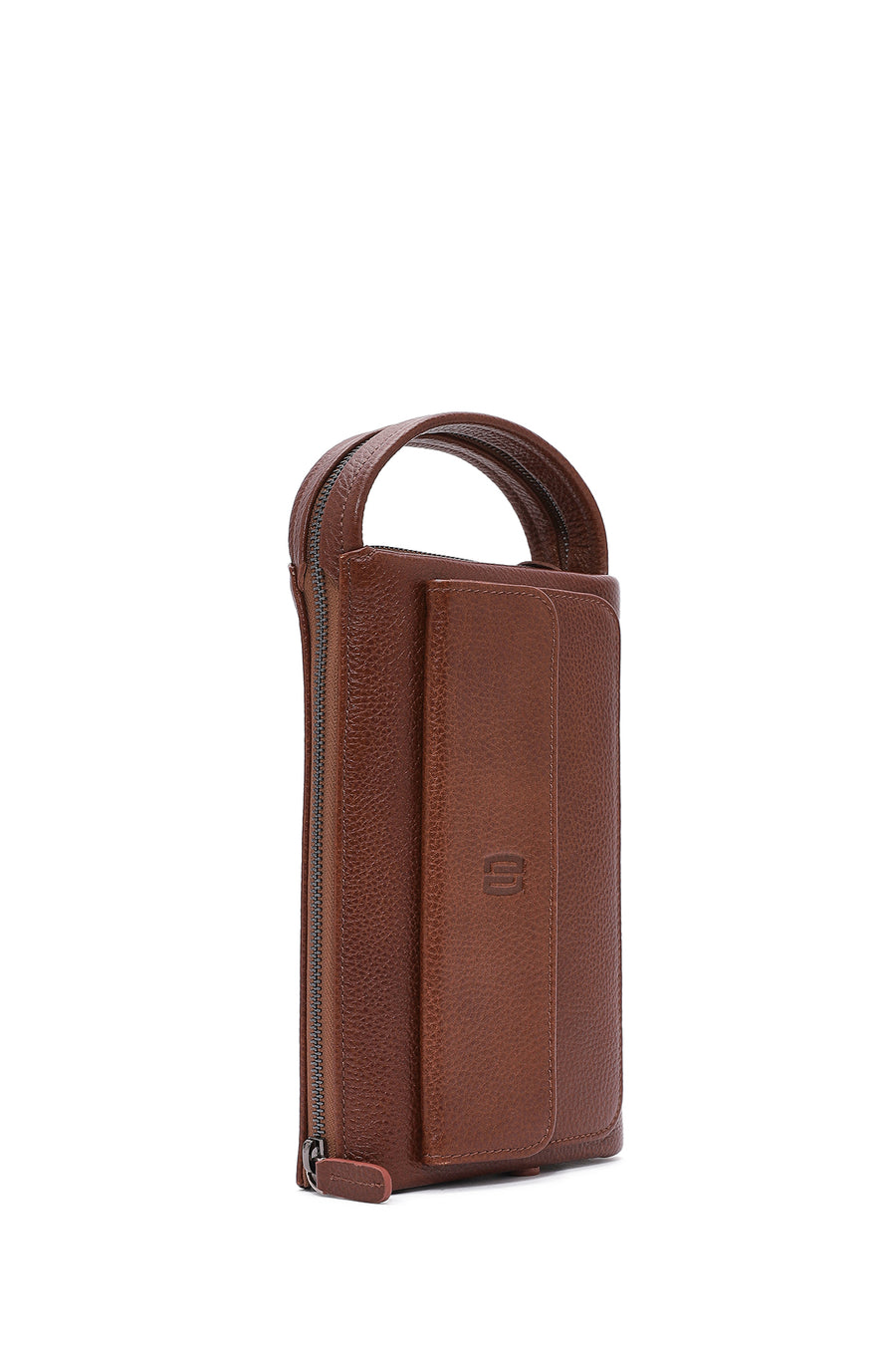 Men's Tan Leather Handbag