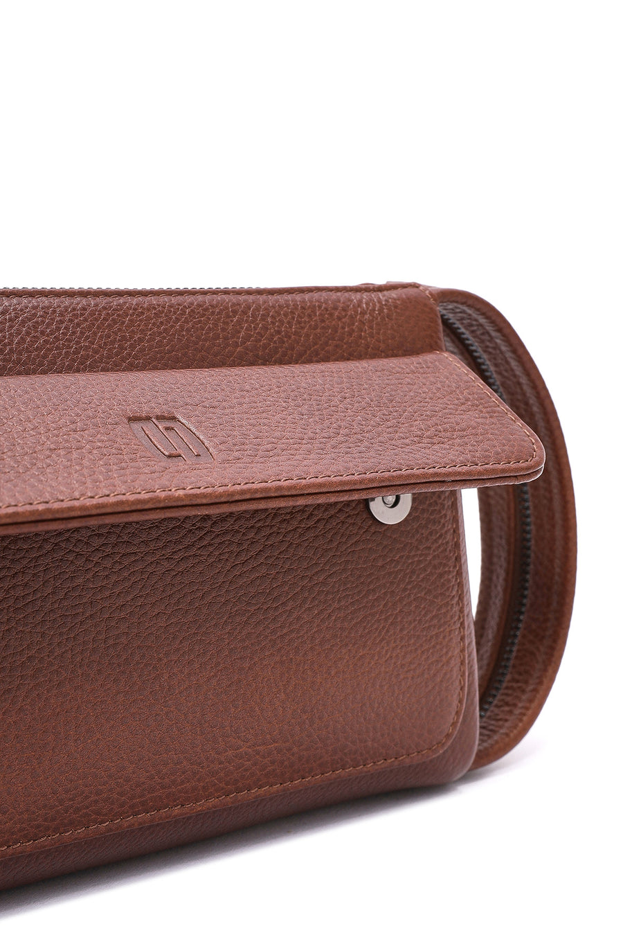Men's Tan Leather Handbag