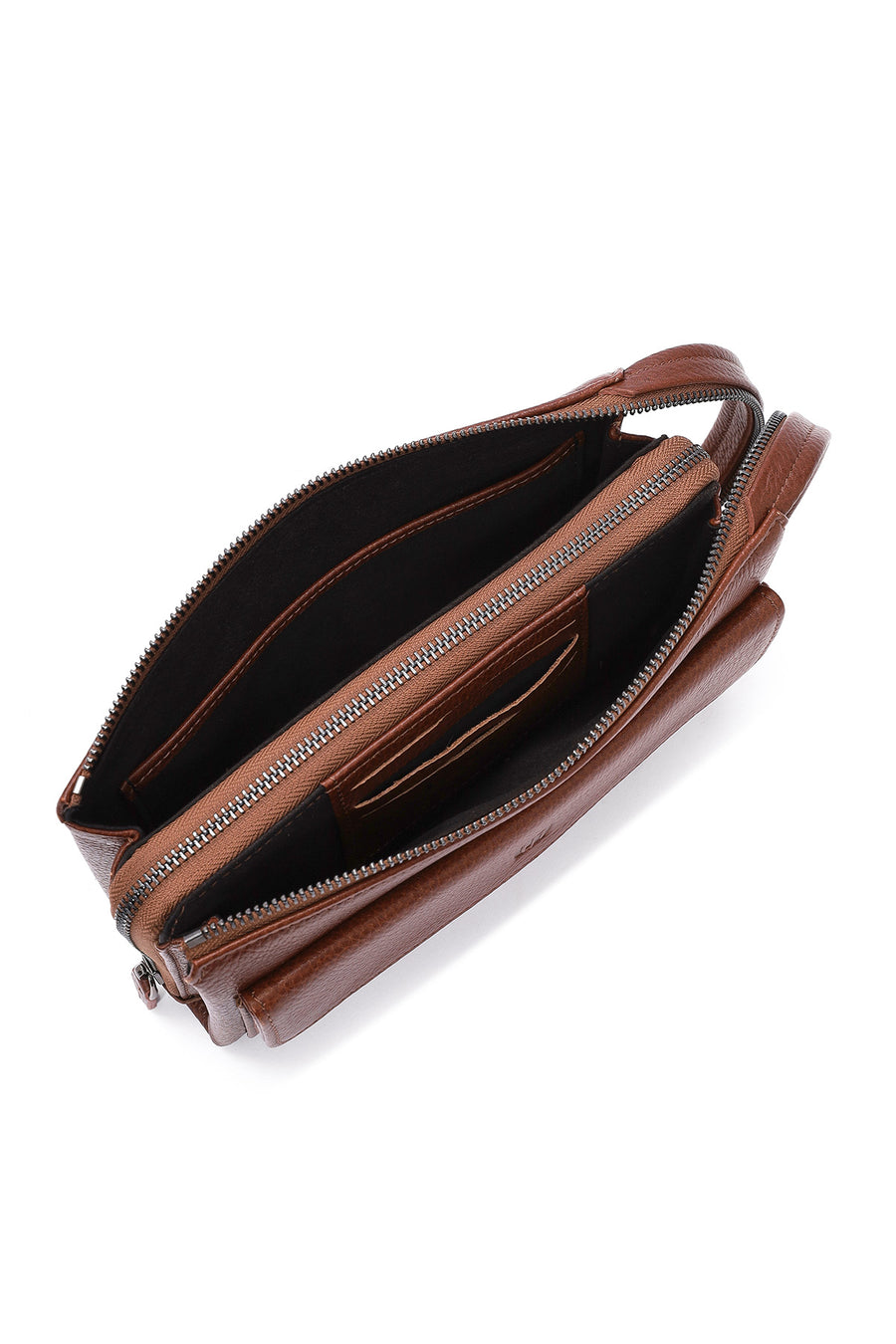 Men's Tan Leather Handbag