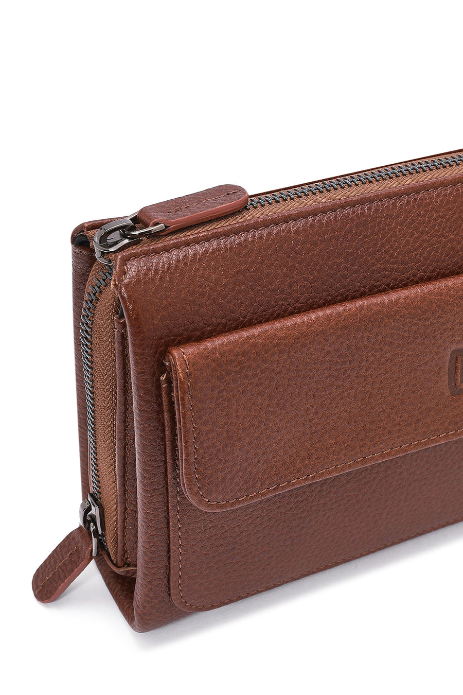 Men's Tan Leather Handbag