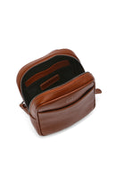 Men's Tan Leather Crossbody Bag | Derimod