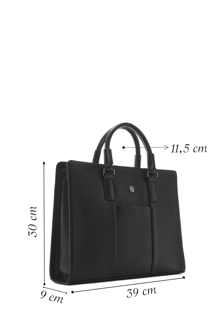 Men's Black Leather Briefcase