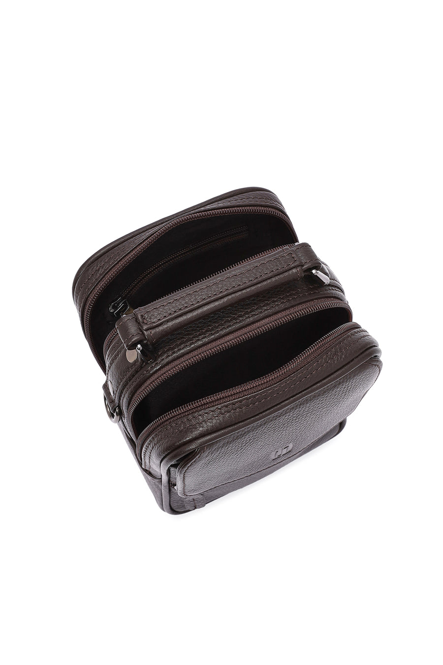 Men's Brown Leather Handbag