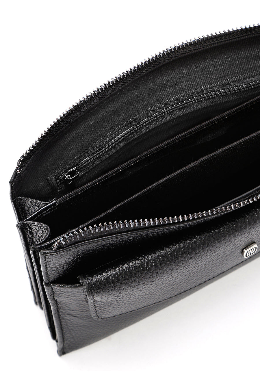 Men's Black Leather Handbag