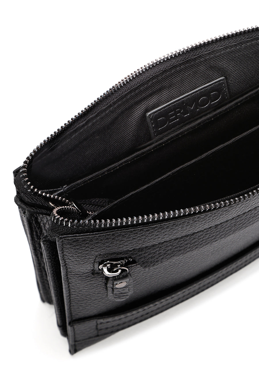 Men's Black Leather Handbag