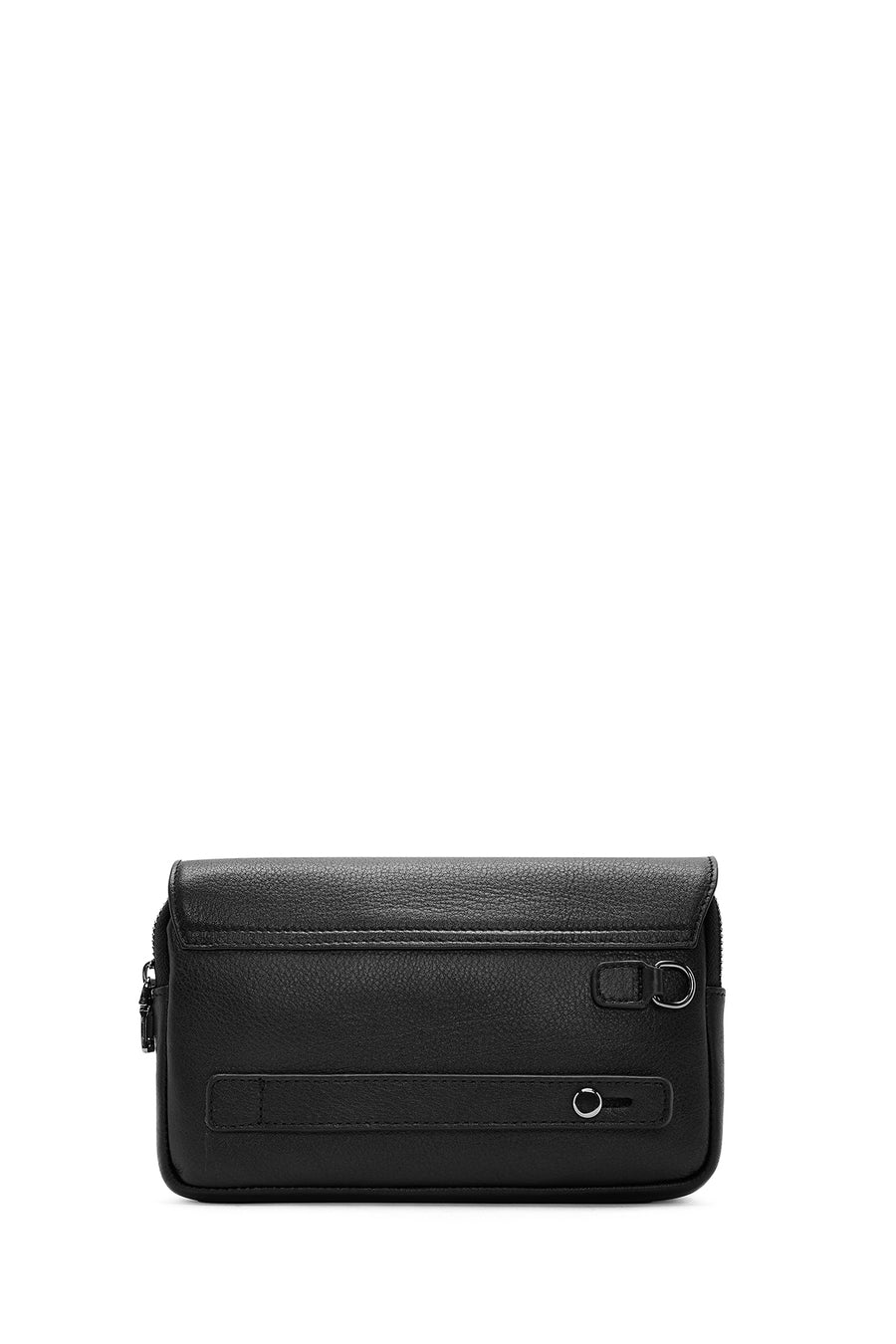 Men's Black Leather Handbag