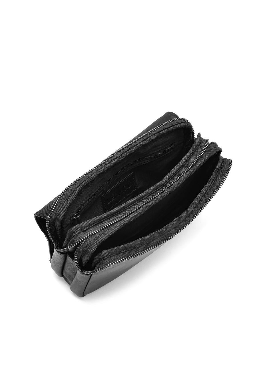 Men's Black Leather Handbag