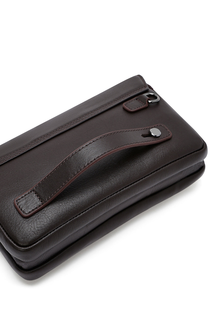 Men's Brown Leather Handbag