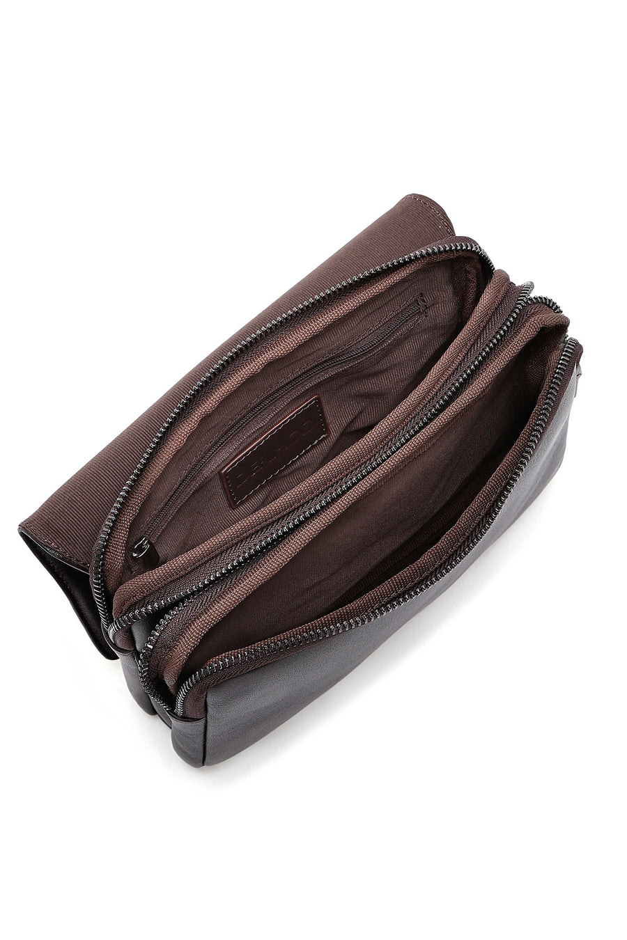Men's Brown Leather Handbag
