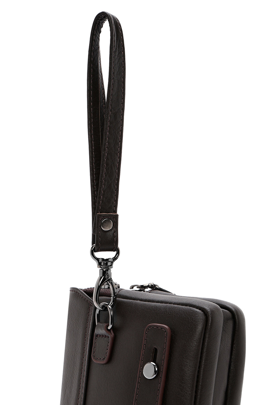 Men's Brown Leather Handbag