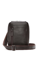 Men's Brown Leather Messenger Bag | Derimod