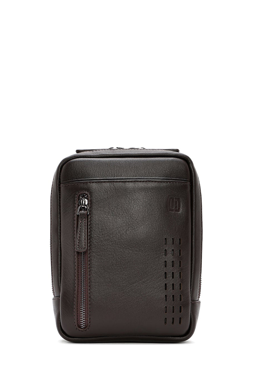 Men's Brown Leather Messenger Bag