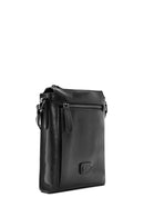 Men's Black Leather Messenger Bag | Derimod