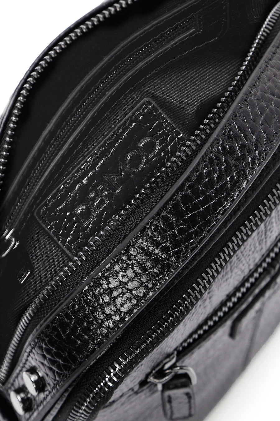 Men's Black Long Strap Leather Crossbody Bag
