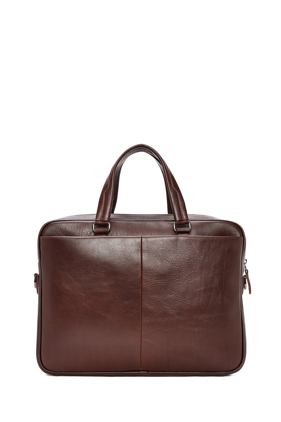 Men's Brown Long Strap Leather Briefcase