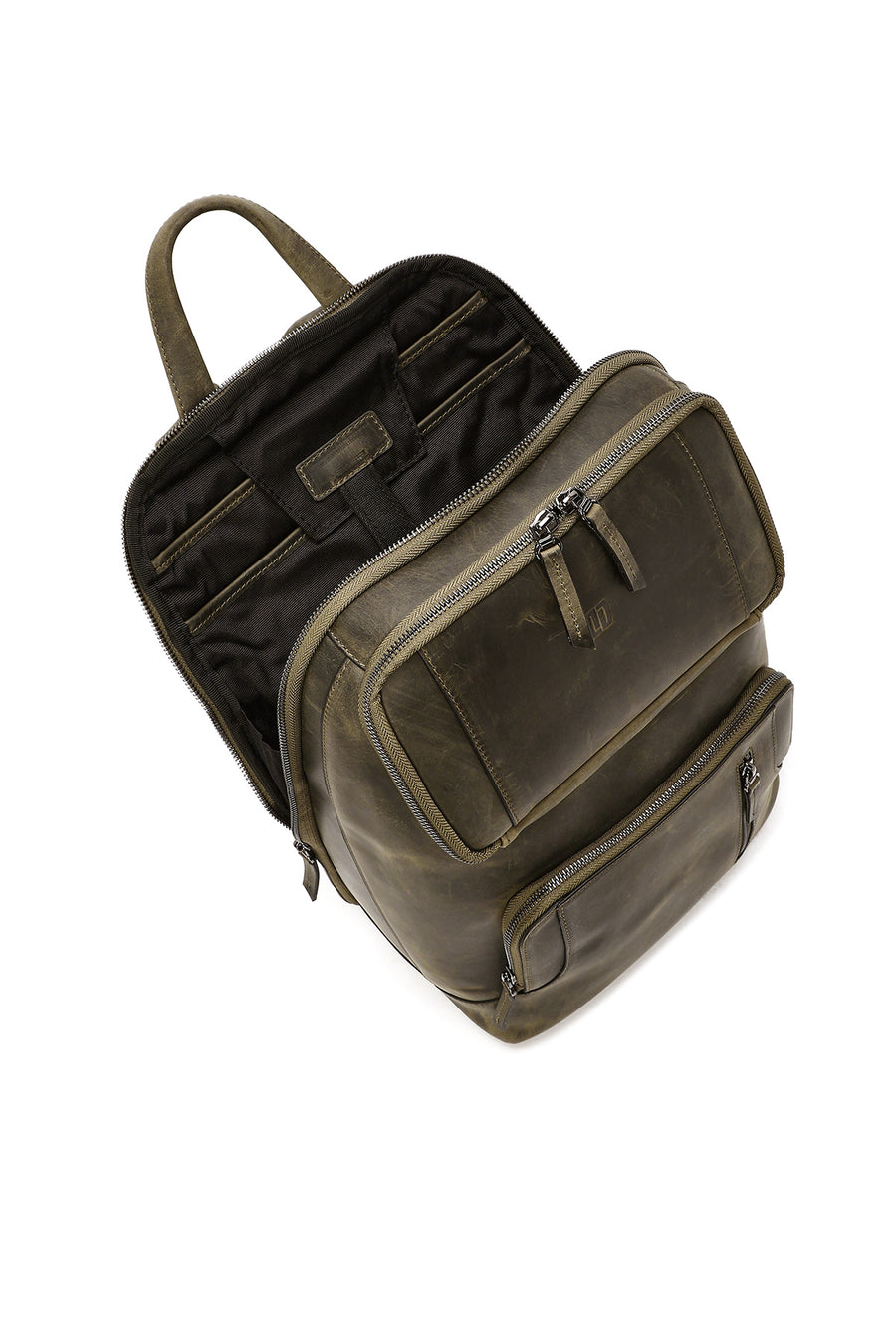 Men's Khaki Leather Backpack