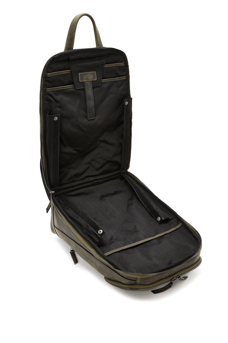 Men's Khaki Leather Backpack
