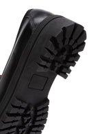 Derimod Gritti Women's Black Leather Masculine Loafer | Derimod